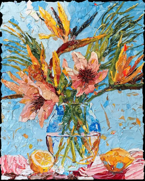 Fleurs et citrons - 20 x 16 pouces